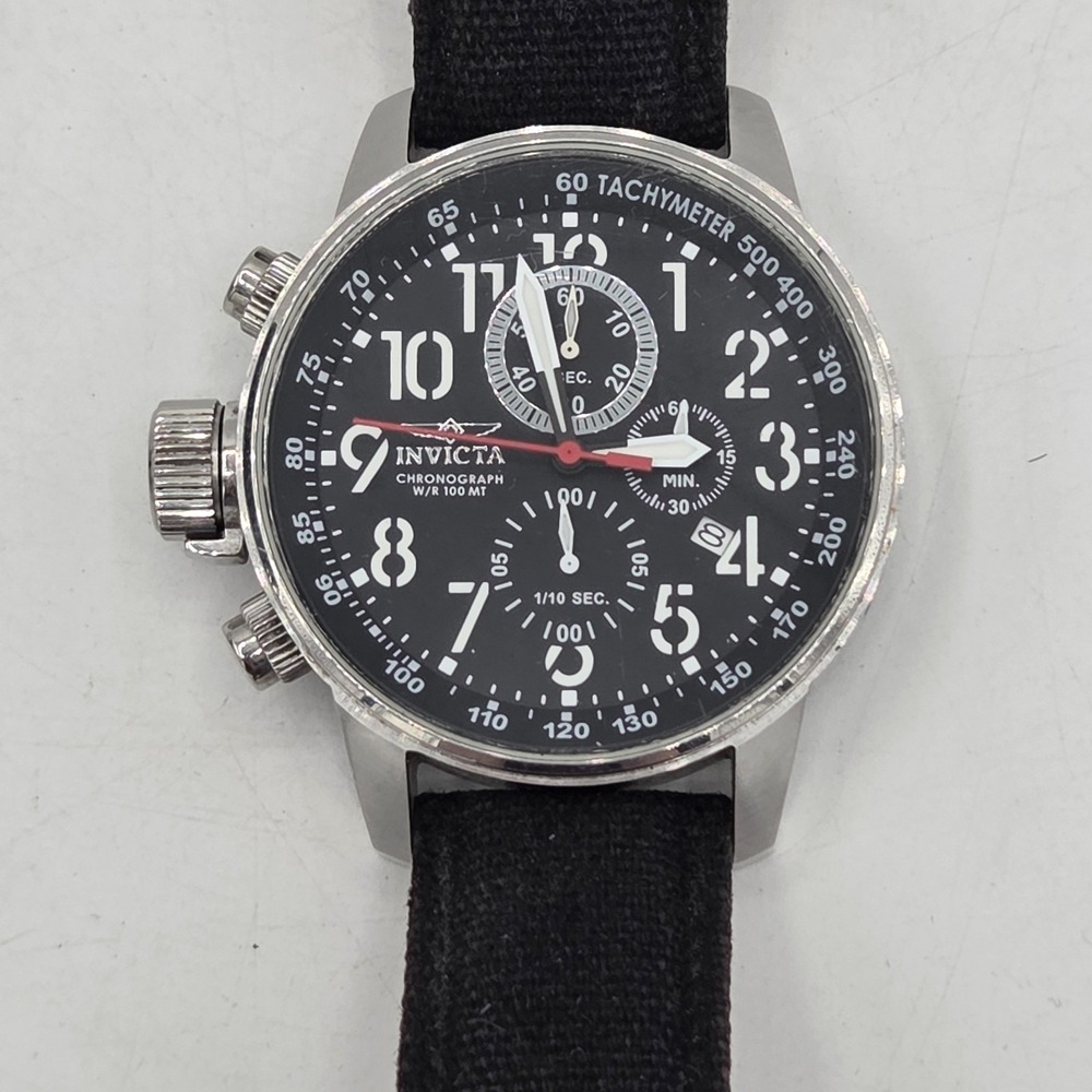 Invicta 1512 I Force Mens Chronograph Watch Left Handed Water Resistant